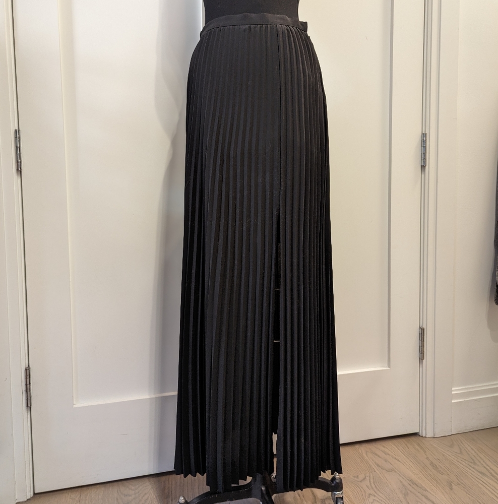 & other stories side slit pleated maxi skirt